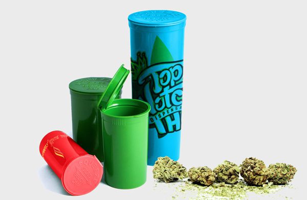 Custom Pop-Top Containers for Cannabis & Marijuana