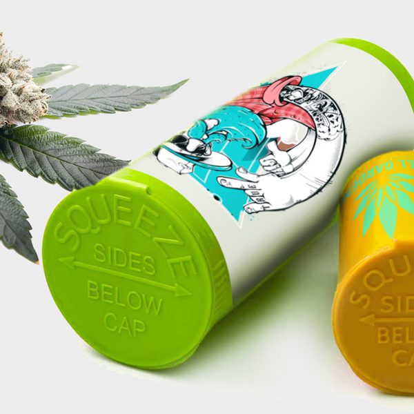 Custom Pop-Top Containers for Cannabis & Marijuana